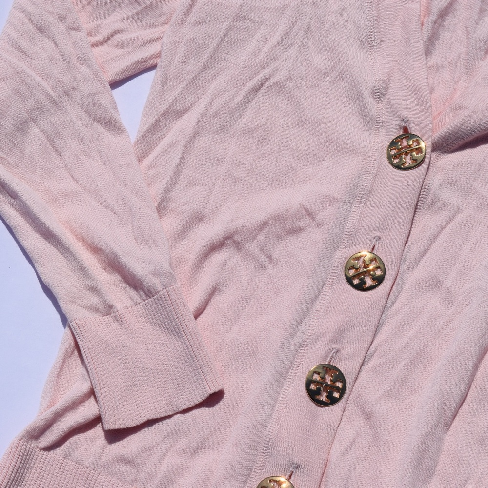 Tory Burch Oversized Cardigan with Logo Buttons - Picture 6 of 8